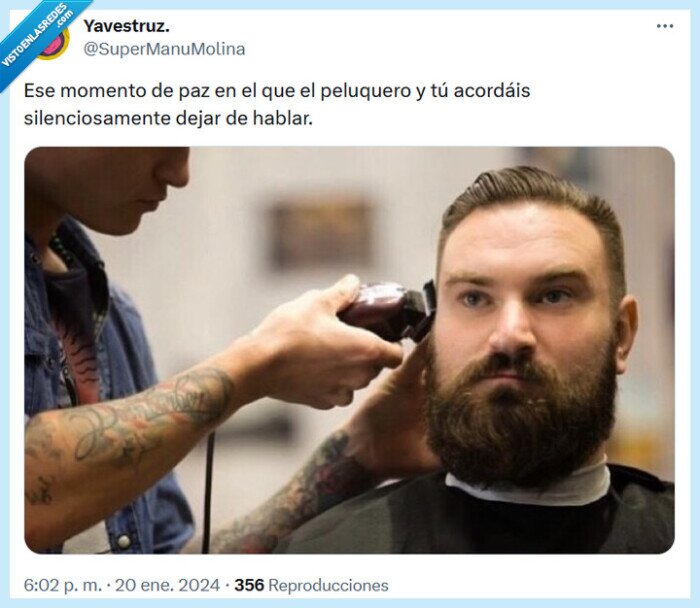 peluquero,silencio,acordar