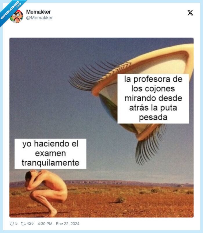 profesora,cogote,examen,mirar