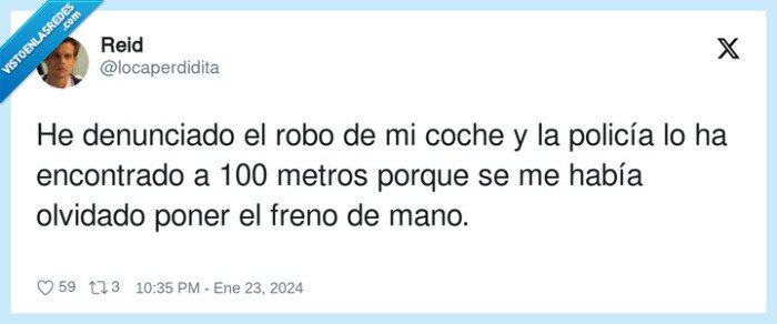denunciado,encontrado,policía,olvidado,coche,freno de mano