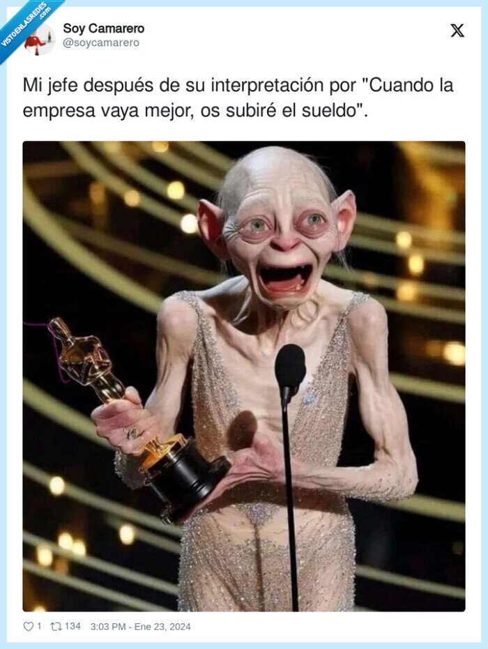 interpretación,jefe,empresa,gollum