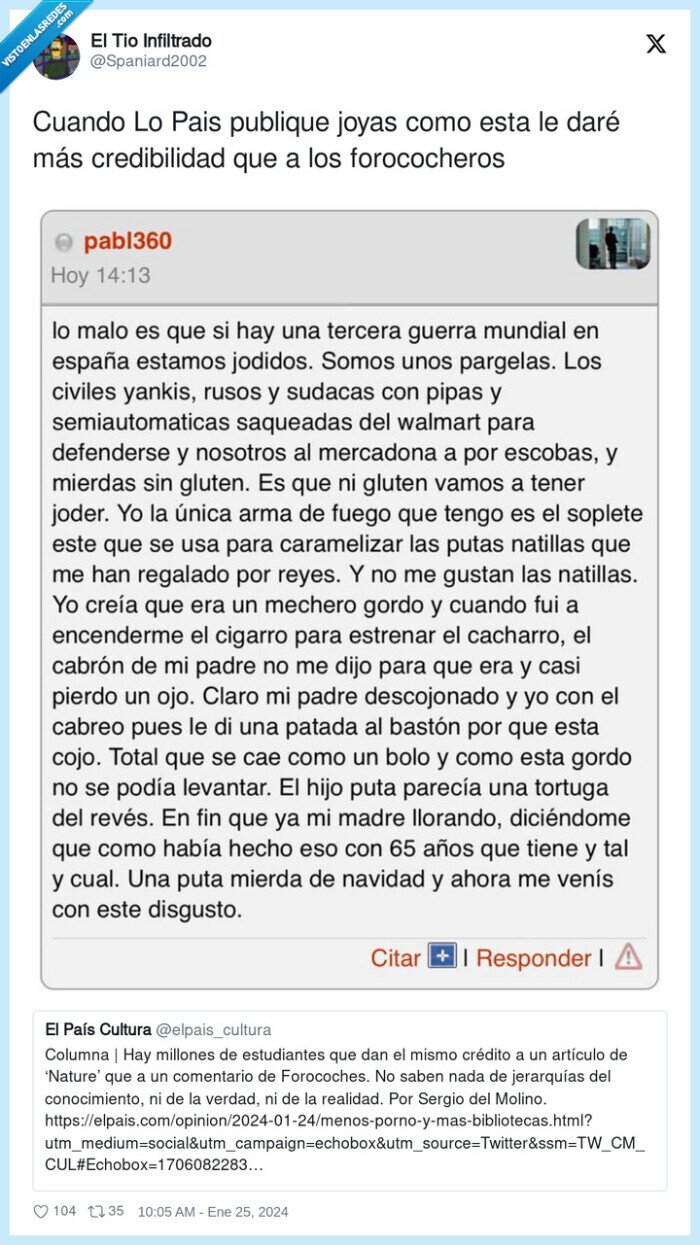 credibilidad,forocoches,veganos,gluten