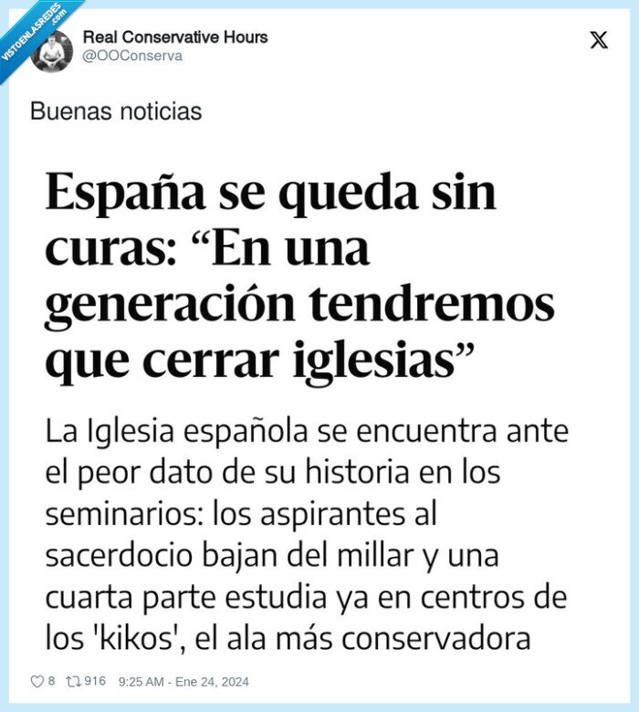 buenas noticias,generacion,cerrar iglesias