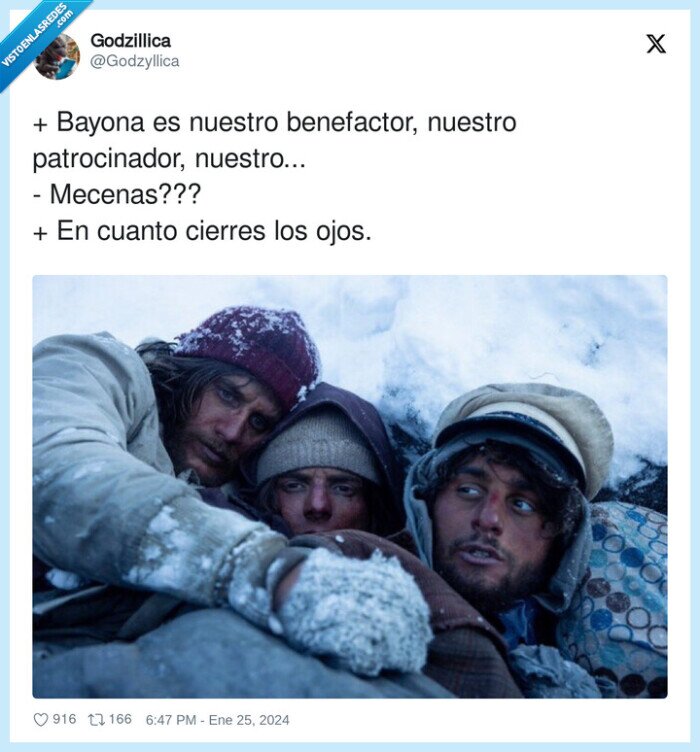 patrocinador,benefactor,mecenas,sociedad de la nieve,bayona