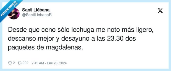 magdalenas,desayuno,paquetes,lechuga,ligero