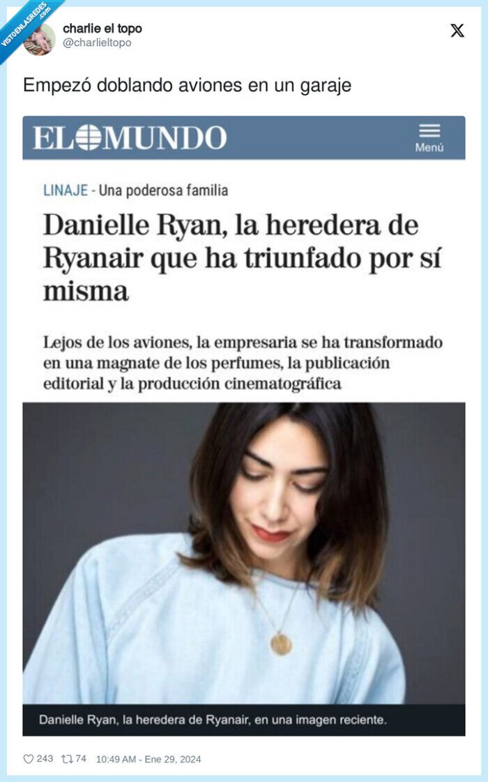 doblar,ryanair,danielle ryan,heredera