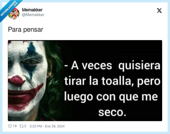 joker,tirar,toalla,secarse