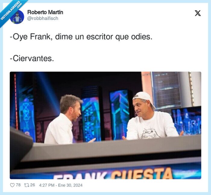 ciervantes,escritor,frank cuesta