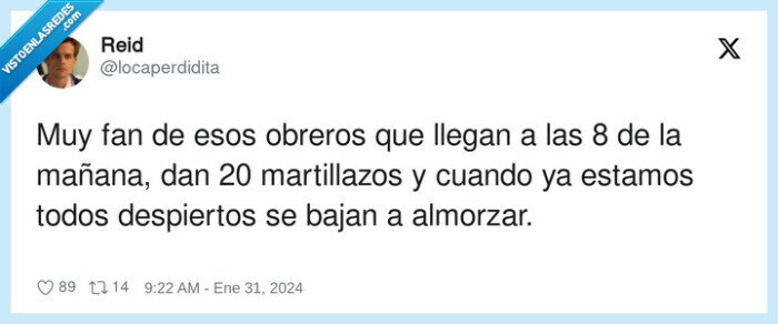 martillazos,despiertos,mañana,almorzar,obreros