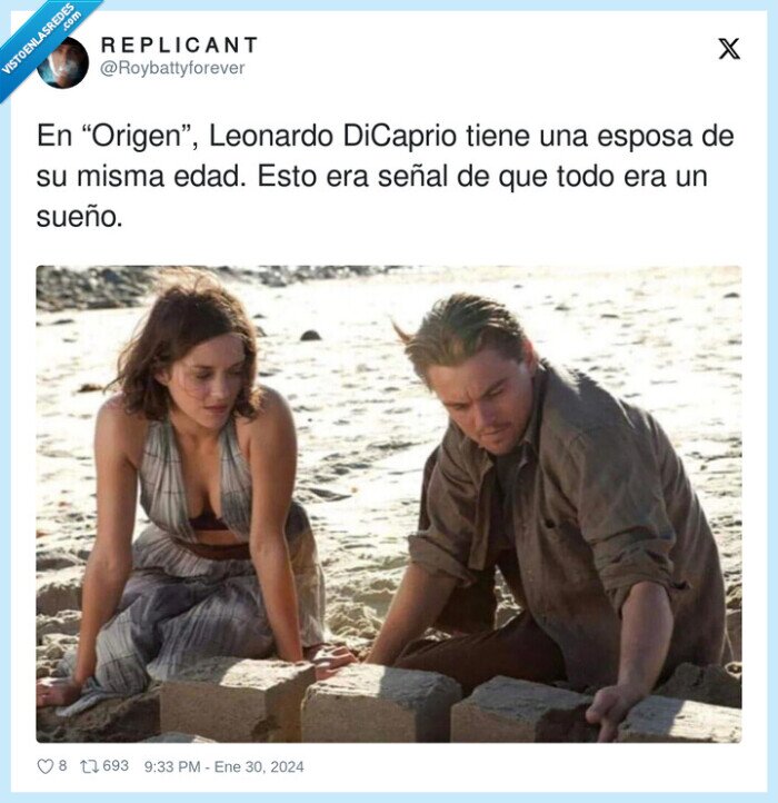 origen,leonardo dicaprio,esposa,señal,sueño