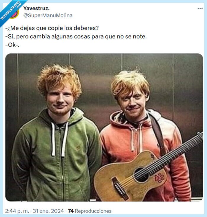 copiar,harry potter,ron,ed sheeran,deberes