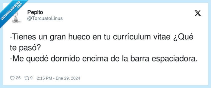 currículum,barra espaciadora,dormido,cv