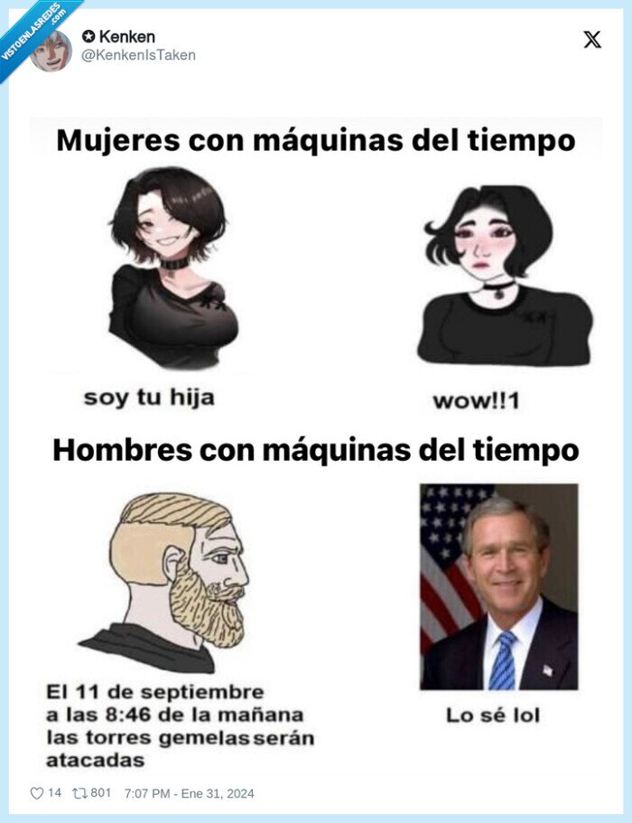 george bush,tiempo,maquina