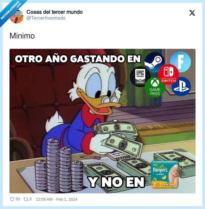 tio gilito,videojuegos,gastar,pañales