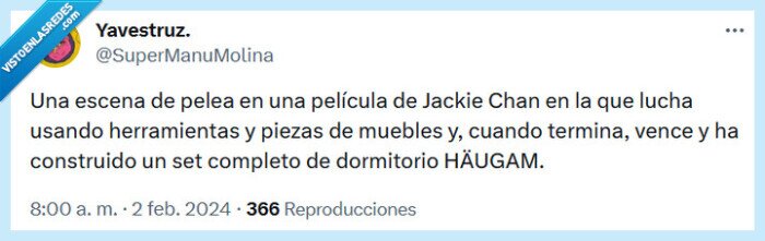 jackie chan,ikea,muebles