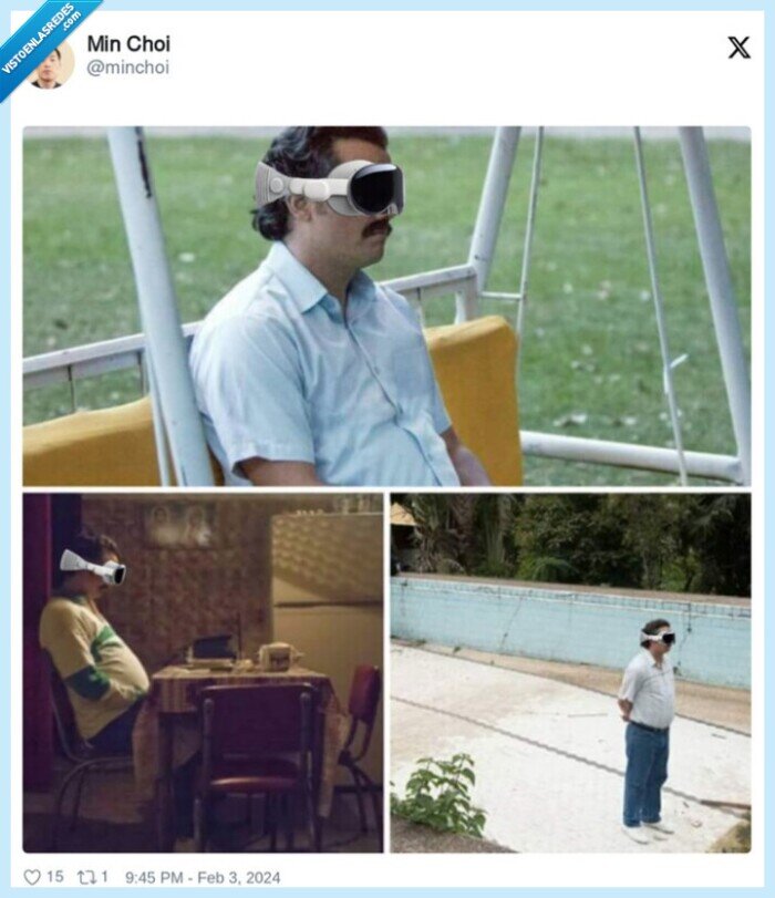 narcos,pablo escobar,meme,apple vision pro