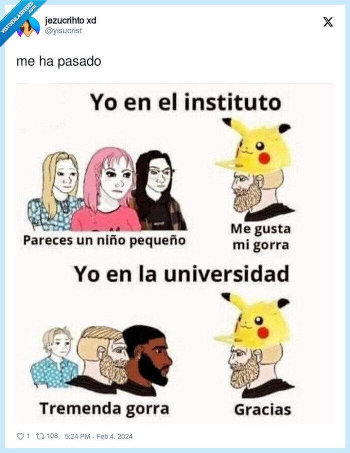 chicos,chicas,instituto,universidad,gorra,pikachu