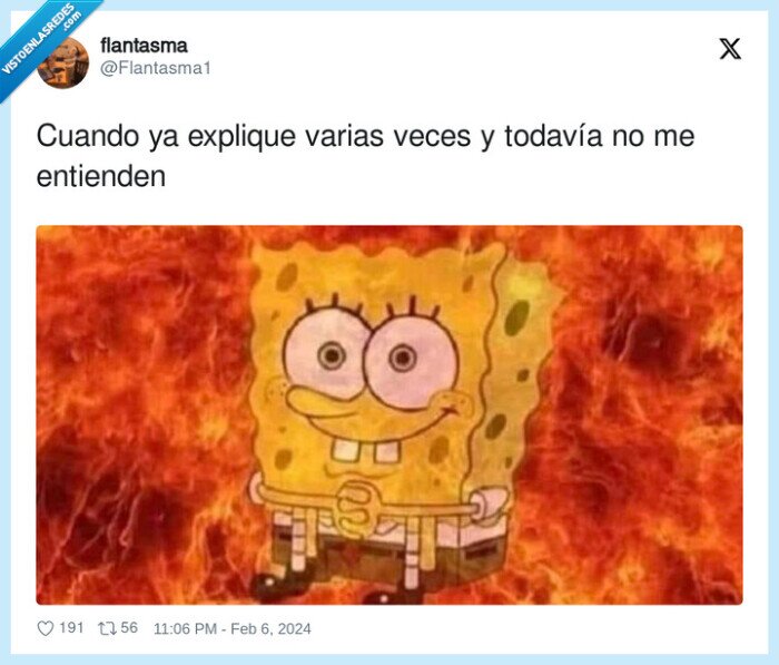bob esponja,llamas,nervios,explicar,repetir
