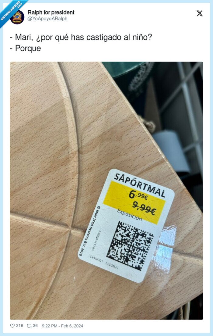 castigar,niño,ikea,saportmal