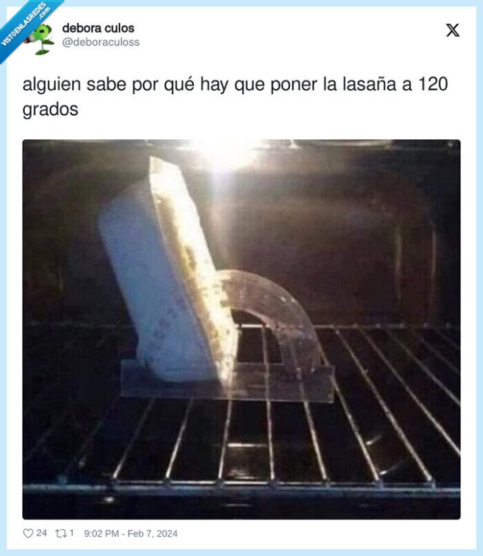 lasaña,grados,poner