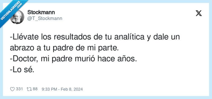 resultados,analítica,doctor,abrazo,murió,padre