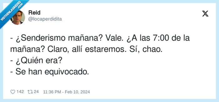 equivocarse,senderismo,mañana,quedar,troleo
