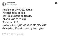 Enlace a Abuela, no seas tacaña, por @T_Stockmann