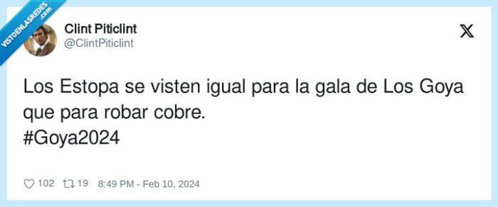#goya2024,estopa,visten,igual,robar,cobre