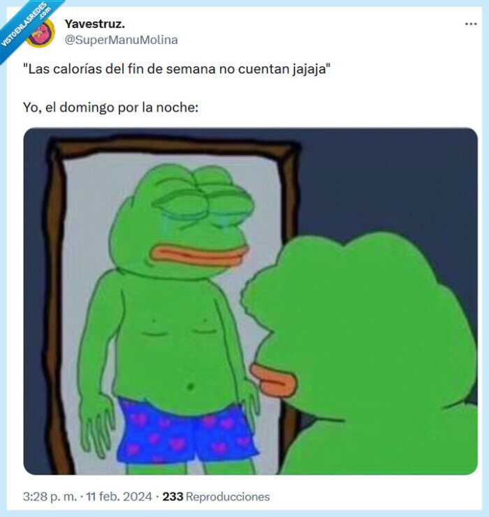 calor&iacute;as,fin de semana