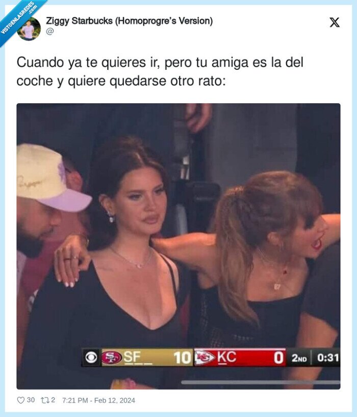 quedarse,cuado,superbowl,taylor swift,amiga,coche