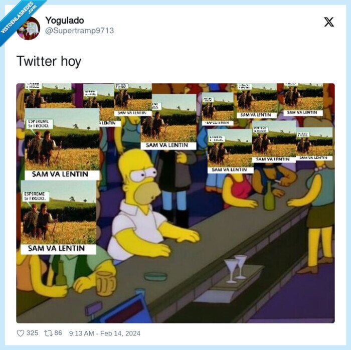 twitter,hoy,san valentin,memes,homer simpson,bar,sam valentin