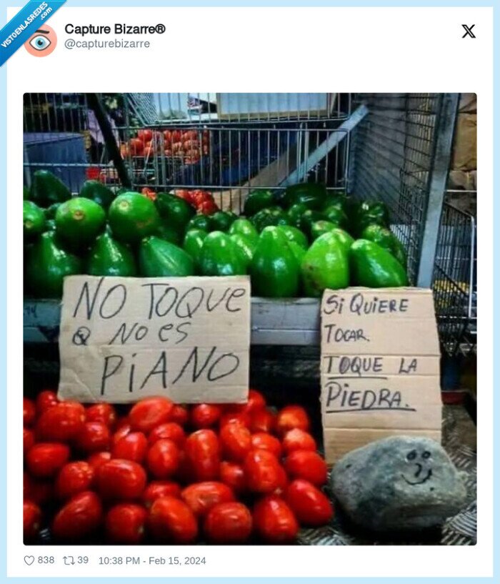 tocar,fruta,piedra