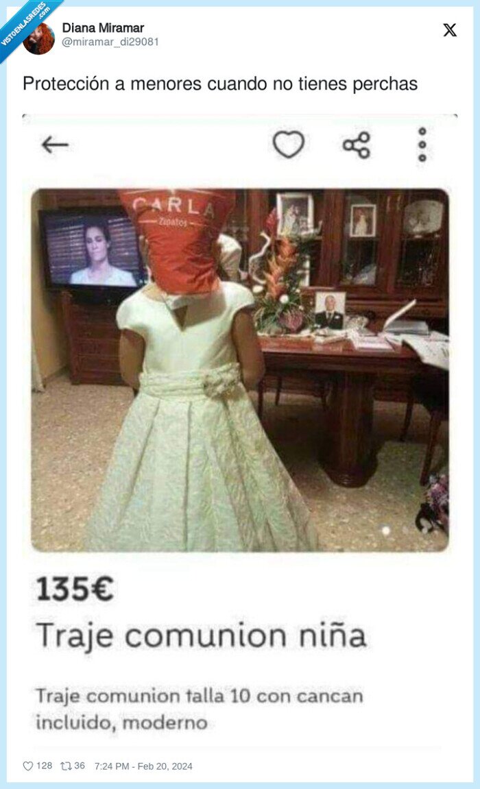 protección,menores,perchas,wallapop,venta,vestido