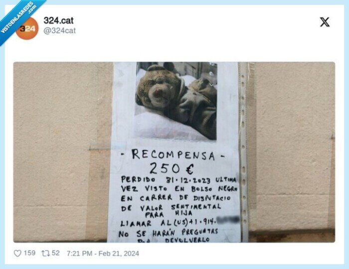 peluche,recompensa,perdido,cartel