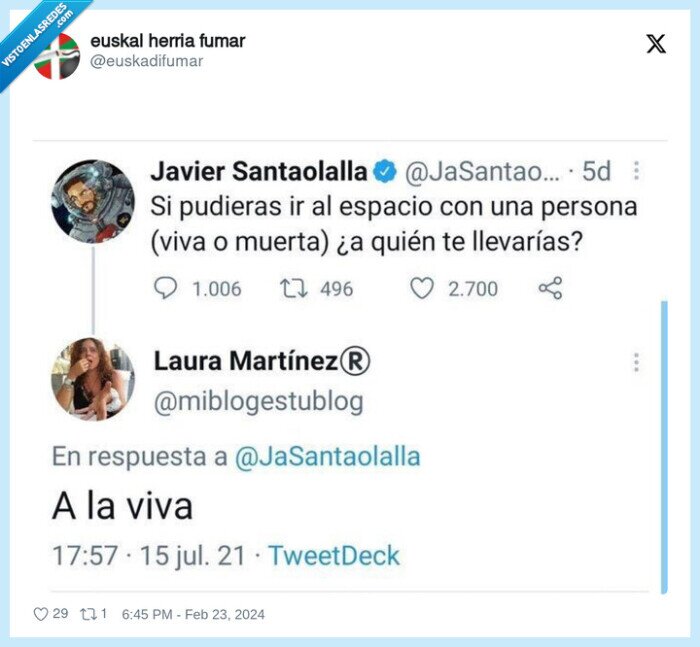 espacio,llevarse,viva,muerta,persona