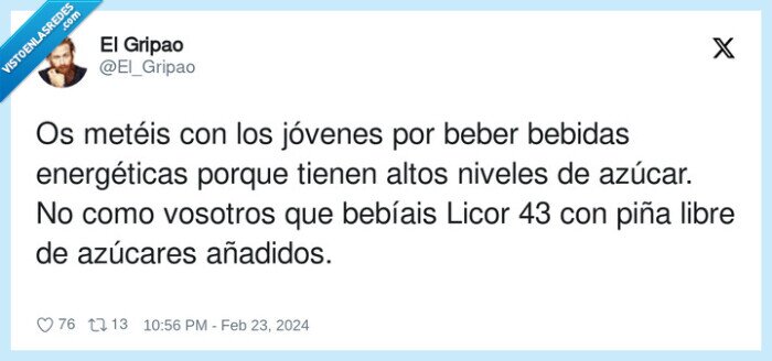 bebidas energéticas,azúcares añadidos,jóvenes,licor 43