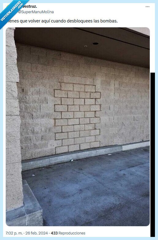 bombas,desbloquear,pared