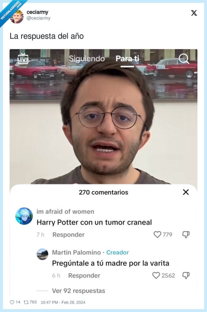respuesta,año,harry potter,tumor craneal