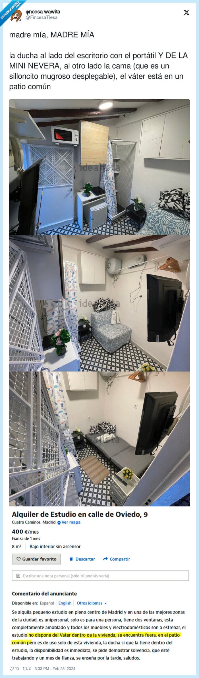 casa,zulo,8m,madrid,alquiler