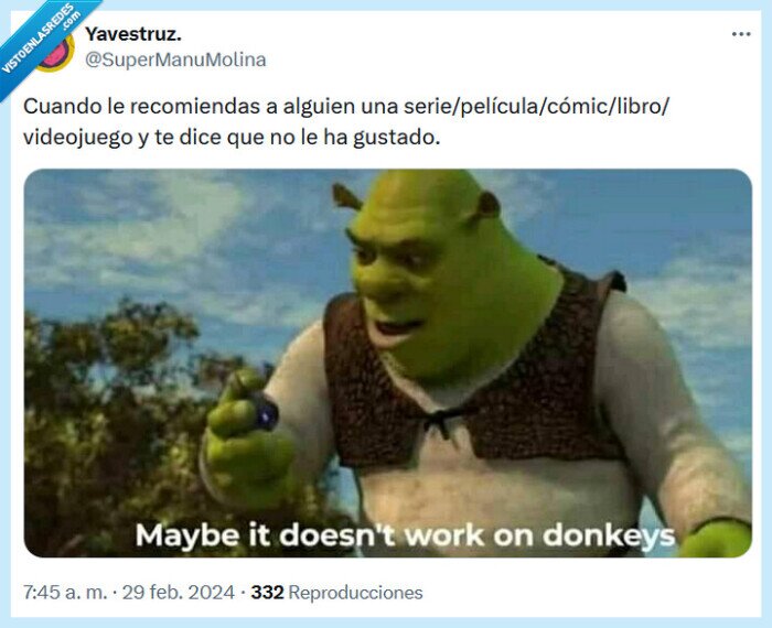series,burro,recomendación,shrek,pelis