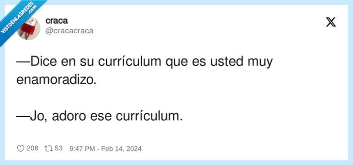 curr&iacute;culum,enamoradizo,adorar