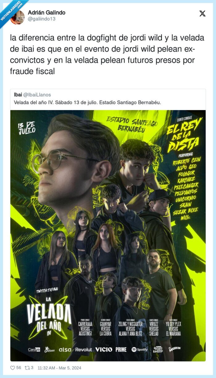 exconvictos,diferencia,dogfight,la velada del año,jordi wild,ibai,peleas,fraude