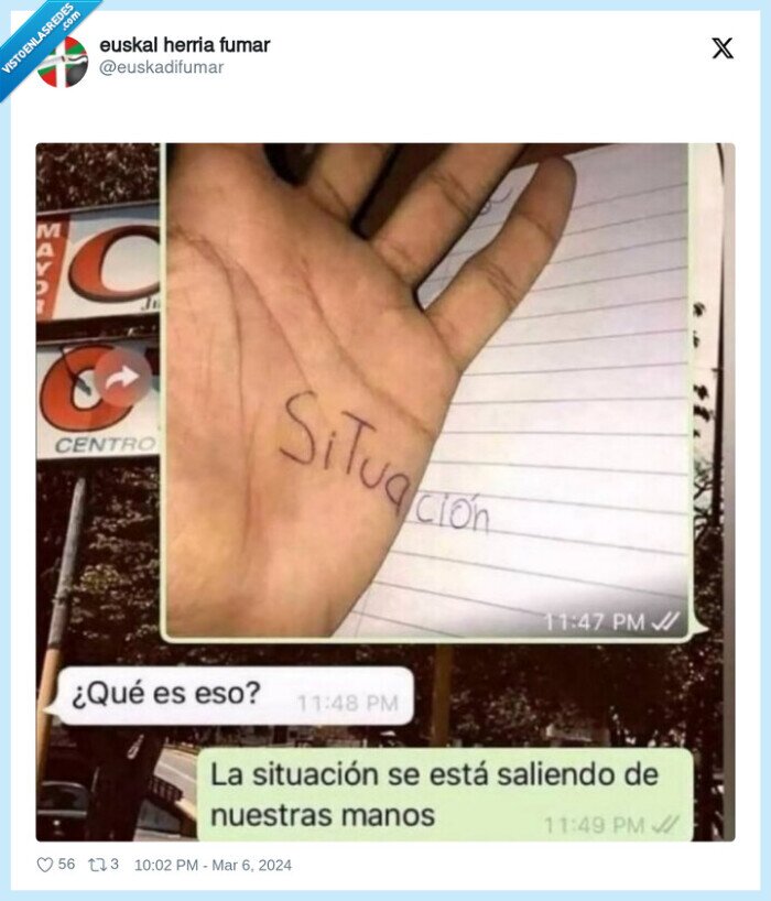situación,salirse,manos