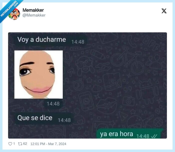 ducharse,ya era hora