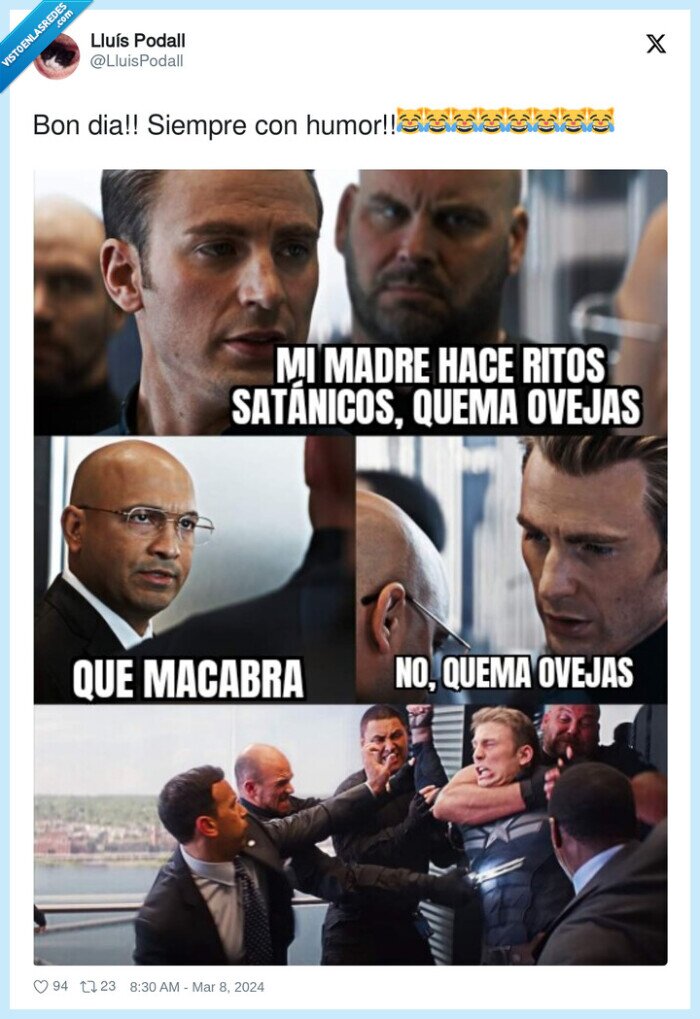 capitan america,chistaco,quema ovejas,satanico,macabra