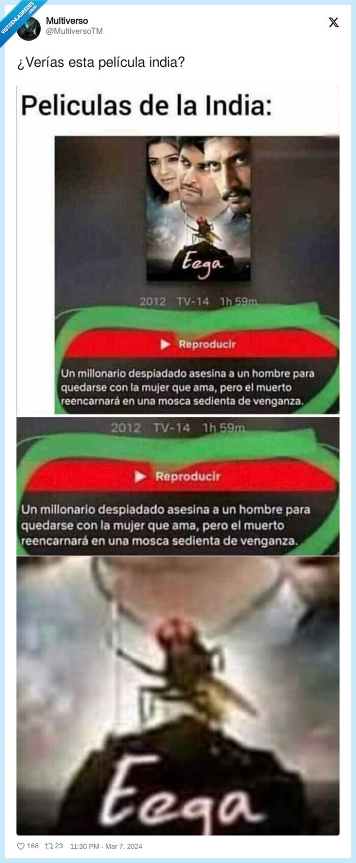 película,mosca,india,muerto