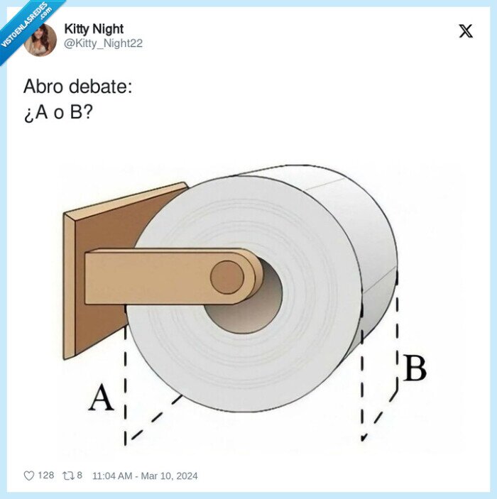 debate,papel de wc,lado
