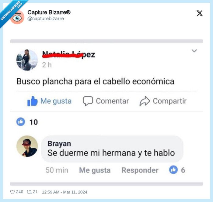 plancha,buscar,vender,brayan,hermana