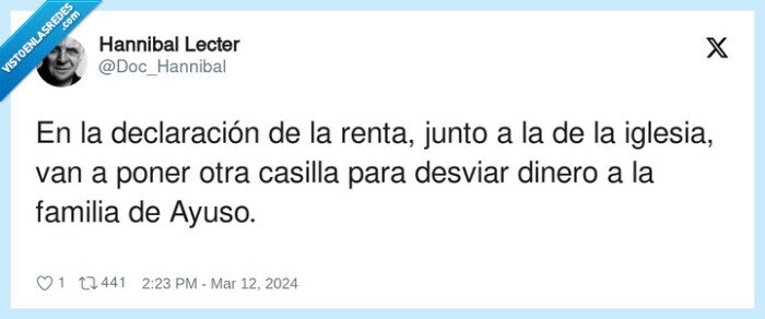 declaración,iglesia,casilla,desviar,familia,renta,ayuso