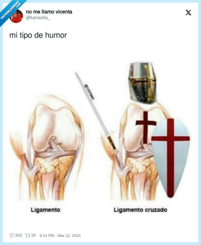 humor,ligamento,cruzado