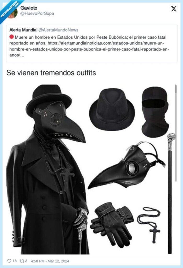 outfit,muerte,peste bubónica